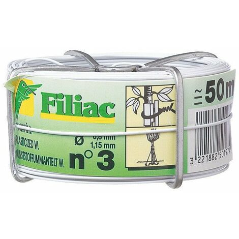 Fil Galvanisé Plastifie 1,15mm 50m Blanc N°3