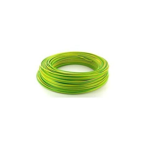 Miguelez - Bobine de fil électrique 2.5 mm² vert et jaune