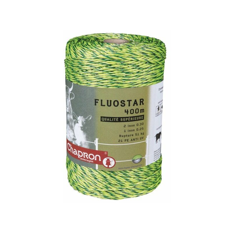 Chapron Lemenager - Fil inox Fluostar jaune et vert - ø 0,3 à 0,25 mm - l. 200 m