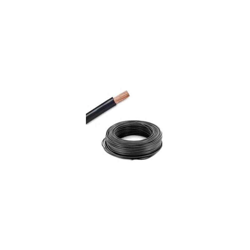 Cable Courant Fort - Fil isolé souple Noir - HO7VK 4mm2 - en rouleau de 100 mètres