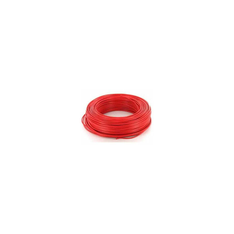 Fil électrique rigide - H07VU - 1,5mm² - Rouge - VU1,5R - Couronne de 100m