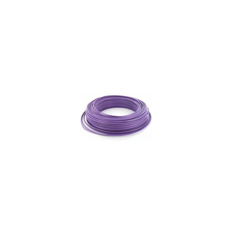 Fil électrique rigide - H07VU - 1,5mm² - Violet - VU1,5V - Couronne de 100m