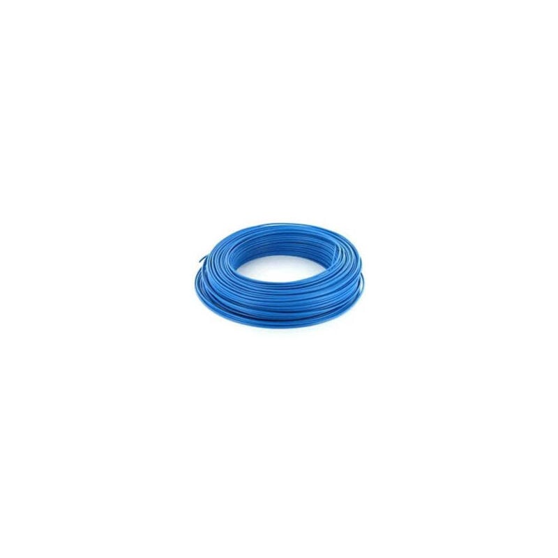 Fil électrique rigide - H07VU - 2,5 mm² - Bleu - Couronne de 100m