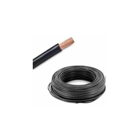 Fil isolé souple Noir - HO7VK 4mm2 - en rouleau de 100 mètres