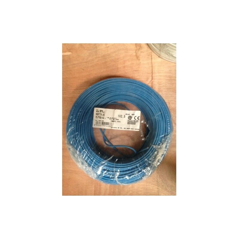 Sermes - fil électrique 2,5MM2 bleu souple H07VK 100M