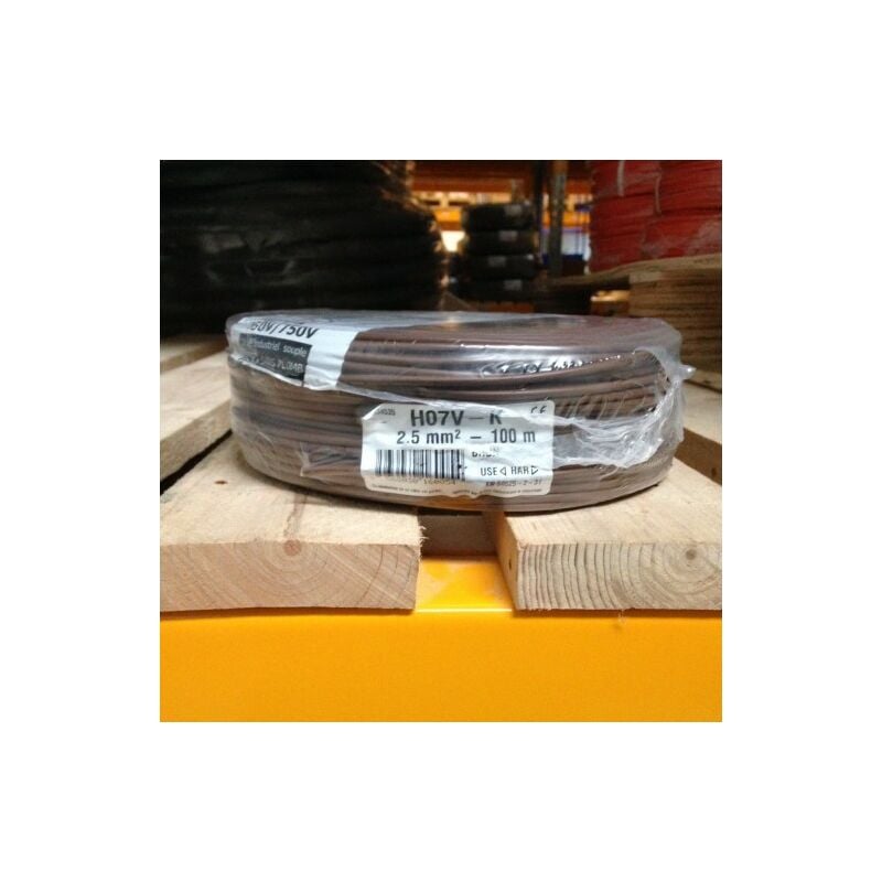 Fil Électrique 2,5mm2 Marron Souple H07vk 100m Sermes