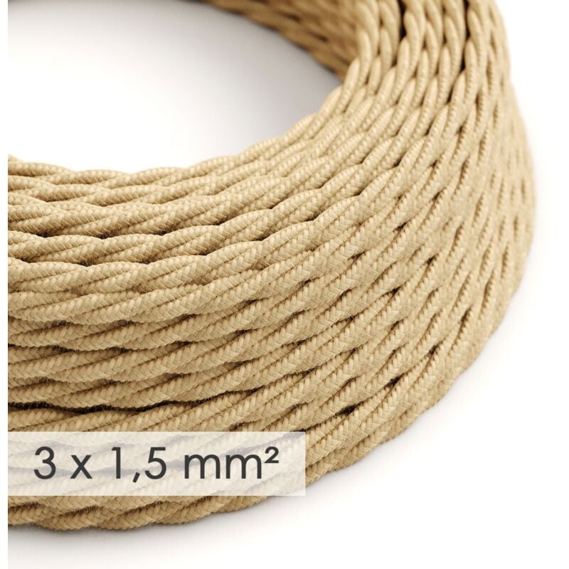 Cavo elettrico trecciato a larga sezione 3x1,50 20 mt