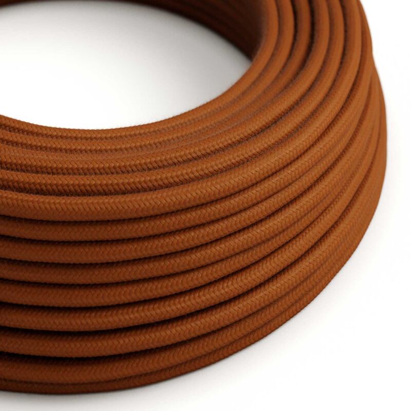 Câble d'éclairage en coton textile Cinnamon Brown - The Original Creative Cables, pour vos lampes modernes - RC23 - 1 mètre