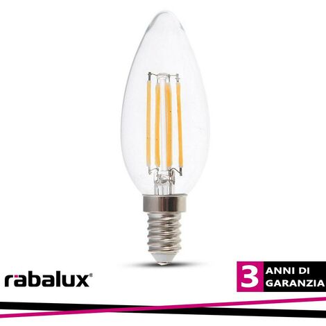 FIL. LED, E14 C37, 4W, 500LM, 2700K                                                                      - Luce CALDA
