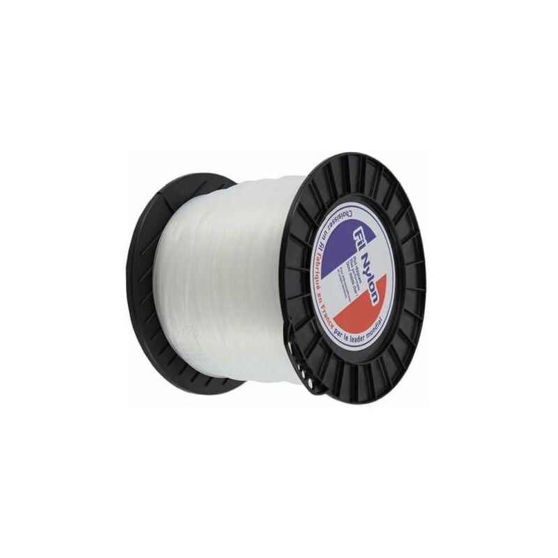 Fil nylon 2 mm x 503 m. Rond. Blanc. Bobine. Fil débroussailleuse