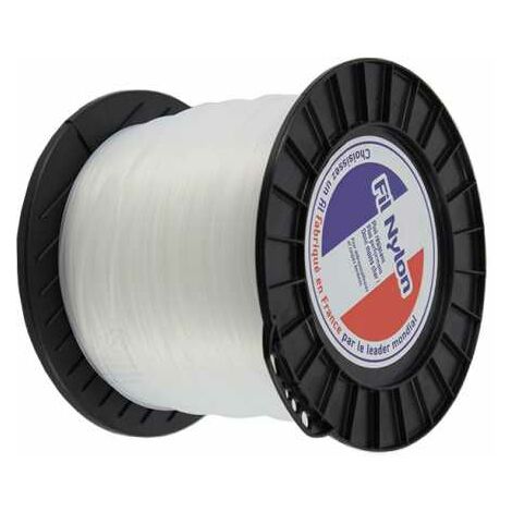 Fil nylon 2 mm x 503 m. Rond. Blanc. Bobine. Fil débroussailleuse