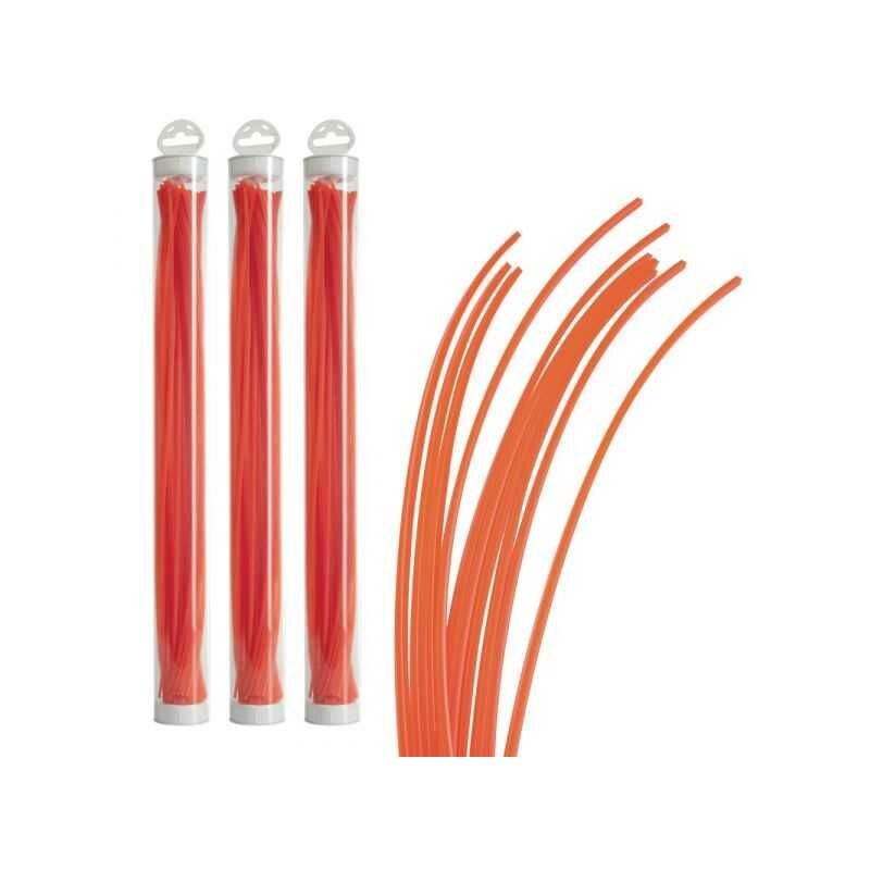 Fil nylon 26 brins de 4 mm Carré Orange Tube par 3
