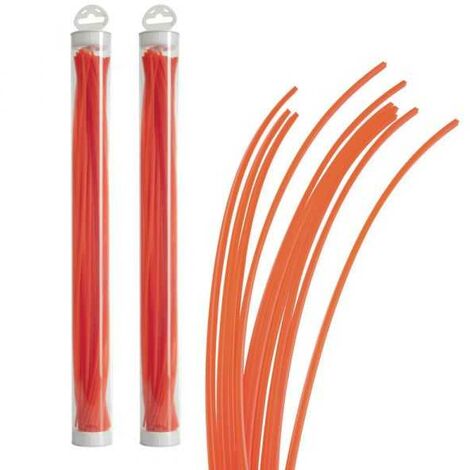 Fil nylon 26 brins de 4 mm Carré Orange Tube par 2