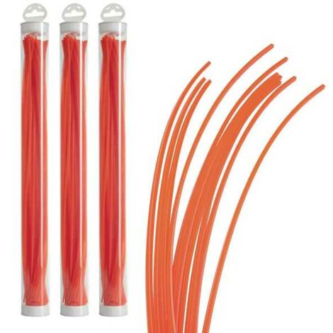 Fil nylon 26 brins de 4 mm Carré Orange Tube par 3