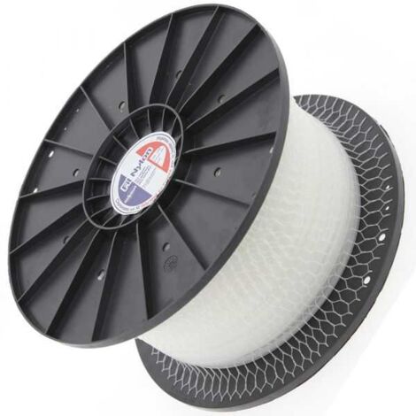 Fil nylon 3 mm x 620 m Rond, Blanc, Bobine