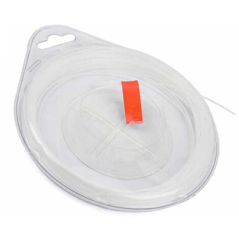 Fil nylon 3 mm x 9 m Rond Blanc Blister