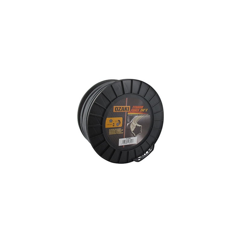 Bobine fil nylon pentagonal bi-composant OZAKI titanium power - 3,50 mm x 136m - qualité professionnelle