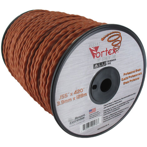 Fil nylon 3,9mm pour débroussailleuse – Longueur 128m – Coupe nette pour terrains accidentés – Résistant à l'usure
