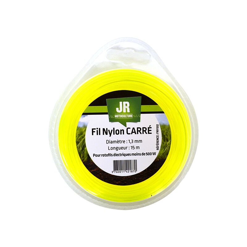 Jr Motoculture - Fil nylon 1.3 mm 15 m - Carré
