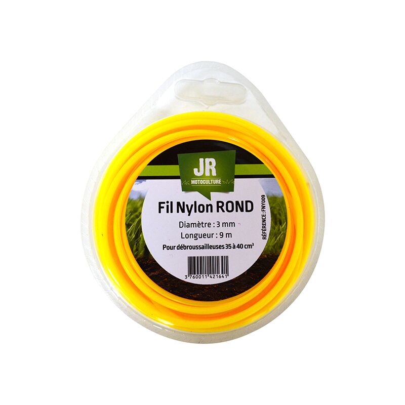 Jr Motoculture - Fil nylon 3 mm 9 m - Rond