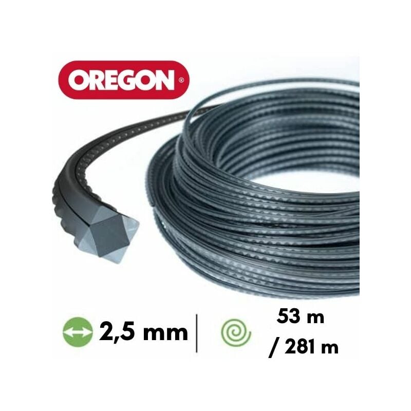 Oregon - Fil nylon / alu Flexi-Blade™ débroussailleuse 2,5 mm 53 mètres