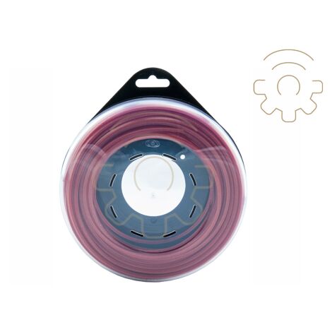 Fil nylon Alumade rouge 39 mt pour dA broussailleuse section carrA e 3,5 mm fabriquA e en Italie