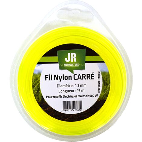 Fil nylon Carré 1,3 mm - 15 m FNY032 JR
