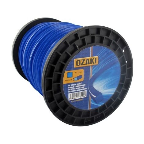 Fil nylon carré 240 m diamètre 3,00 mm – Pour débroussailleuse – Coupe nette et durable – Usage professionnel