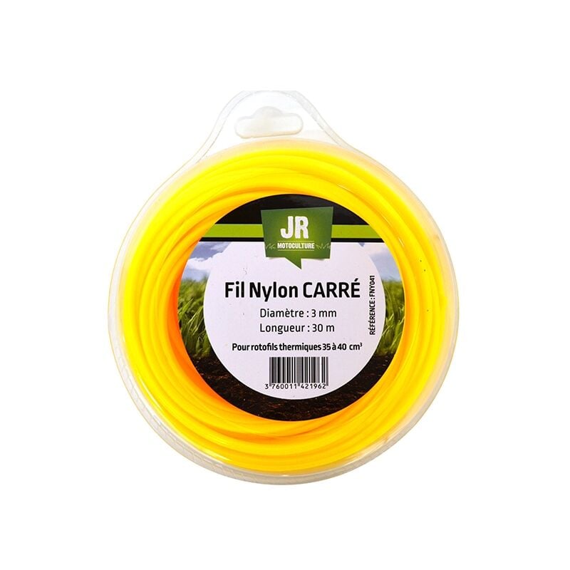 Jr Motoculture - Fil nylon 3 mm 30 m - Carré