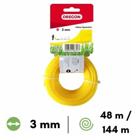 Fil nylon carré Oregon débroussailleuse 3 mm  48 mètres
