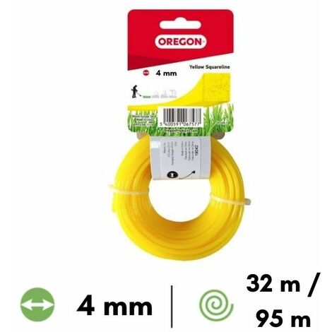 Fil nylon carré Oregon débroussailleuse 4 mm  32 mètres