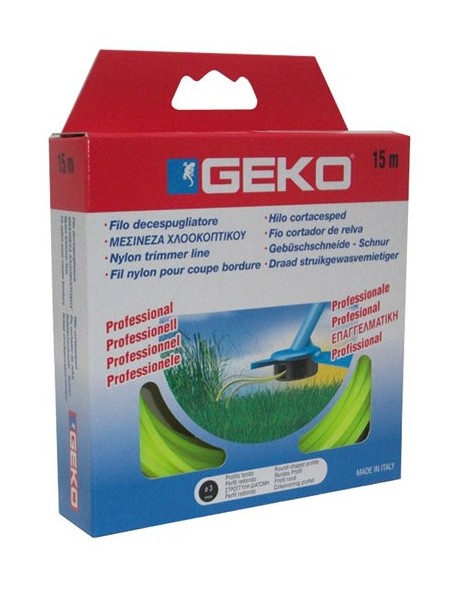 Fil nylon rond pour coupe bordure d: 1.6mmx15m - Geko
