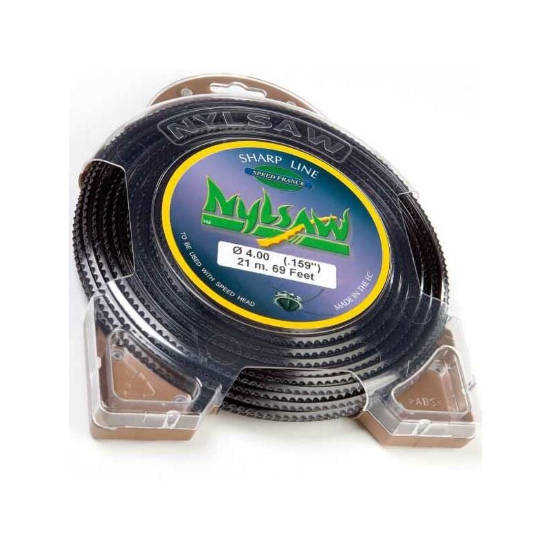 Fil nylon cranté Nylsaw blister 4 mm x 21 m