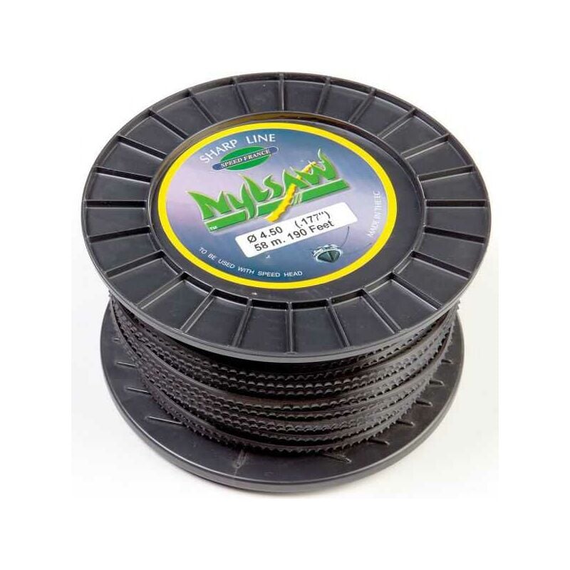Fil nylon cranté Nylsaw bobine 4,5 mm x 58 m