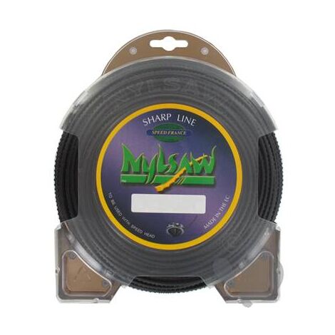 Fil nylon cranté 3,50 mm x 27m – Qualité professionnelle – Pour débroussailleuse – Fabrication française