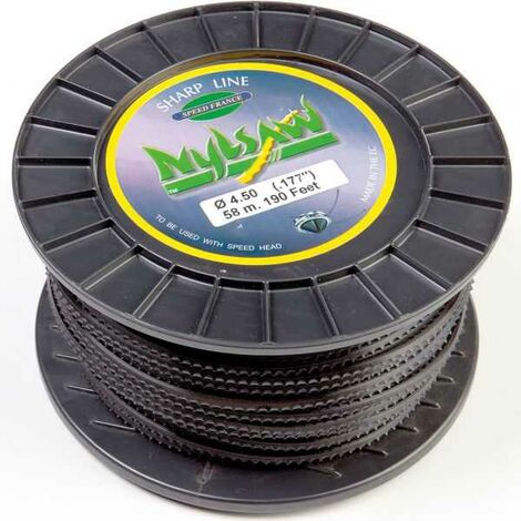 Fil nylon cranté Nylsaw bobine 4,5 mm x 58 m
