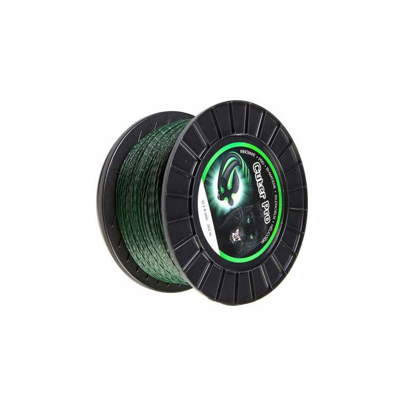 Fil nylon Cuter'Pro 2,4 mm x 262 m. Hélicoïdal. Bobine. Fil débroussailleuse