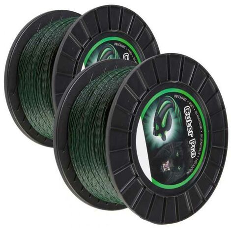 Fil nylon Cuter'pro 3 mm x 168 m Hélicoïdal Bobine par 2