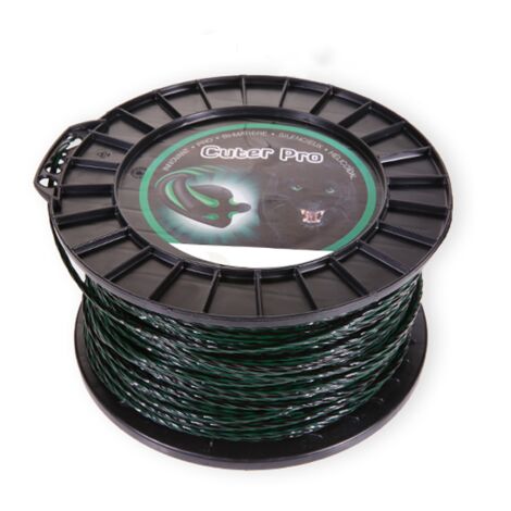 Fil nylon Cuter'Pro 4 mm x 168 m. Hélicoïdal. Bobine. Fil débroussailleuse