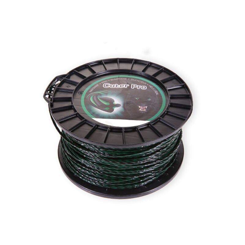 Fil nylon Cuter'Pro 4 mm x 168 m. Hélicoïdal. Bobine. Fil débroussailleuse
