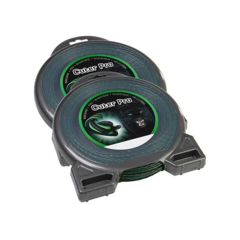 Fil nylon Cuter'pro 4 mm x 17 m Hélicoïdal Blister par 2