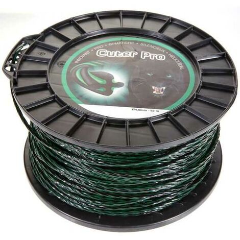 Fil nylon Cuter'Pro 4 mm x 92 m Hélicoïdal Bobine