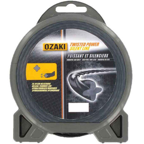 Fil nylon hélicoïdal OZAKI TWISTED POWER SILENT LINE, Ø: 3,3mm, L: 23m.