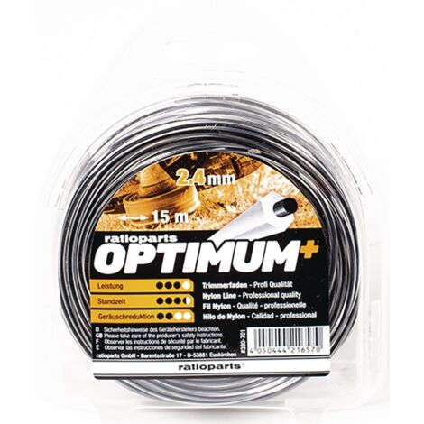 Fil nylon Optimum épaisseur de fil 2,4mm longueur de fil 15m RATIOPARTS