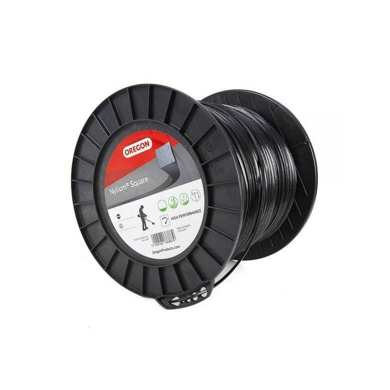 Fil nylon Oregon Nylium 3 mm x 155 m. Carré. Bobine. Fil débroussailleuse
