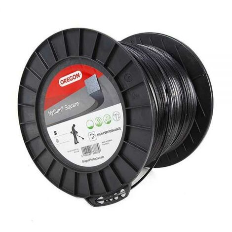 Fil nylon Oregon Nylium 3,75 mm x 100 m. Carré. Bobine. Fil débroussailleuse