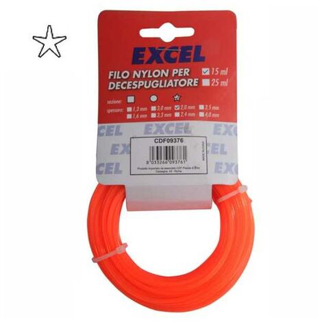 Fil nylon pentagone mm 2,4 m 15 Excel 04925