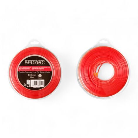 Fil nylon pour débroussailleuse et coupe-bordure, rond 2,7mm 68m - DUNSCH 7311270068R