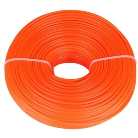 Fil nylon rond 3mm pour coupe-bordures essence, longueur 75m. Résistant et durable pour tout type de végétation.