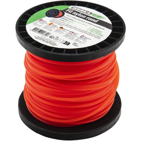 FEPITO - Fil Pour Débroussailleuse Nylon Carré 2,4 Mm X 86 M53